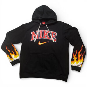 Nike Chase Reed Collection Pixel Flame Hoodie Size Large